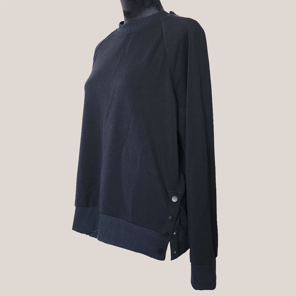 90 Degree By Reflex Black Long Sleeve Pullover Top